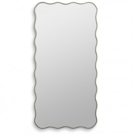 Зеркало в серебряной волнистой раме Fancy L Silver (Фэнси) Smal 60*120 см 