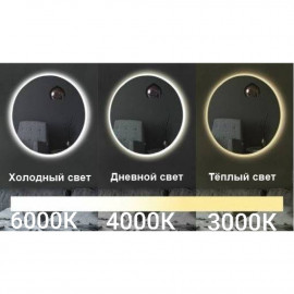 Круглое зеркало с подсветкой Декор 33 